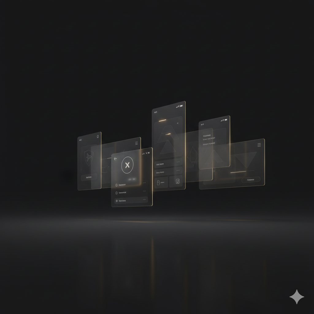 Luxury aviation technology platform illustration